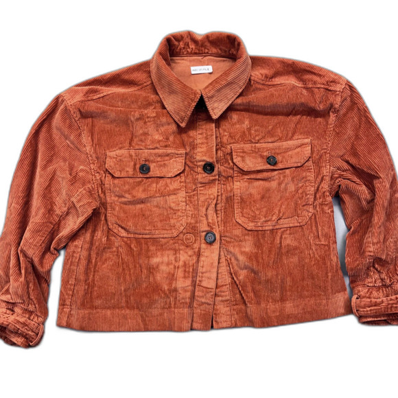 Avec Les Filles‎ Corduroy Jacket Size M Shacket Rust Orange - Picture 1 of 15